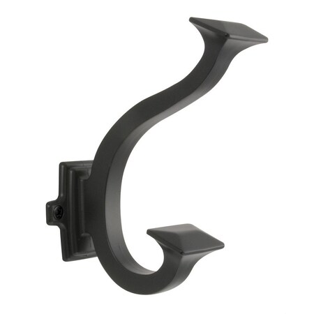 Hickory Hardware Bungalow Collection Signature Hook 1-1/2 Inch Center to Center Matte Black Finish P2155-MB